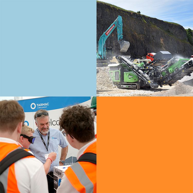 Images from Hillhead 2022 including Tarmac stand and Crusher Alley